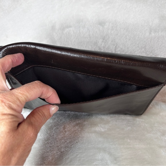 Vintage 70's Pierre Cardin Leather Clutch Purse Wristlet - Picture 5 of 11